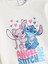 Yeni Sezon Bisiklet Yaka Stitch ve Angel Baskılı Kız Çocuk Sweatshirt 2