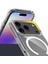Apple iPhone 17 Pro Kılıf M-Safe Şarj Özellikli Şeffaf Sert Pc Zore Embos Kapak 2