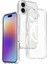 Apple iPhone 17 Kılıf M-Safe Şarj Özellikli Şeffaf Sert Pc Zore Embos Kapak 1