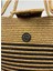 Berry Mıknatıslı Doğal Hasır Jüt Plaj Çantası Çizgili Desen Yaz Koleksiyonu 5