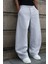 Baggy Bol Kesim Ayarlanabilir Paçalı Unisex Eşofman Altı Gri / Siyah / Antrasit 6