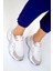 Beyaz-Lila Kadın Sneaker 17834 1