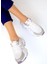 Beyaz-Lila Kadın Sneaker 17834 4