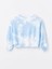Yeni Sezon Bisiklet Yaka Batik Desenli Uzun Kollu Kız Çocuk Sweatshirt 3
