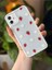 Iphone 11 Uyumlu (Köşeli - 12 Görünümlü )Şeffaf Çilek Baskı Desenli Silikon Kılıf 2