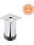 4 Adet Mobilya Ayağı Metal 8 cm Alttan Ayarlı 42 mm Krom Ayak 3