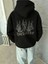 Hardstone Taş Detaylı Kapüşonlu Oversize Hoodie Siyah Sweatshirt Uzun Kollu 4