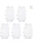Beyaz Renk Bebek Bodysuit Kolsuz 5'li Set - Bebek Atleti %100 Pamuk 1