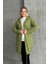 Büyük Beden Uzun Kollu Kapüşonlu Önü Kapamasız Fitilli Hırka 74-136 2