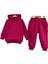 Tavşan Kulak Kapüşonlu Sweat Alt Üst Takım Fuşya Renk 1-6 Yaş Arası %100 Pamuk 1