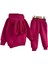 Tavşan Kulak Kapüşonlu Sweat Alt Üst Takım Fuşya Renk 1-6 Yaş Arası %100 Pamuk 2