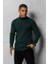 Erkek Yeşil Boğazlı Balıkçı Yaka Kışlık Triko Kazak 1
