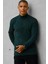 Erkek Yeşil Boğazlı Balıkçı Yaka Kışlık Triko Kazak 2