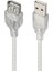 USB Uzatma Kablosu 1.5 Metre Şeffaf Powermaster (5'li Paket) 3