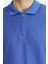 Slim Fit Dar Kesim Pamuk Desenli Fermuarlı Polo Yaka Tişört 5