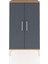 Arges Komodin 2 Raflı 2 Kapaklı 60X30X106 Çam-Antrasit 2