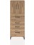 Arges Dolap 2 Raflı 4 Çekmeceli 2 Kapaklı 60X30X163 Çam-Çam 1