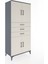 Hyperion Dolap 3 Raflı 3 Çekmeceli 4 Kapaklı 88X44X195 Antrasit-Aytaşı 2