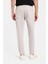Erkek Regular Fit Rahat Kesim Kanvas Kırık Beyaz Pantolon 5