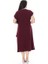 Kadın Büyük Beden Bordo Anvelop Elbise Klasik Stil Günlük Kullanım İçin 3