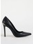 Siyah Kadın Deri Stiletto 77RA3S01ZPA33899 1