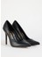 Siyah Kadın Deri Stiletto 77RA3S01ZPA33899 2