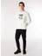 Ekru Erkek Bisiklet Relaxed Baskılı Sweatshirt J4WM-SWT7249 2