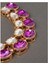 Oval Statement Necklace Purple 3