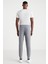Açık Gri Merino Yün Activewear Şerit Detaylı Triko Pantolon 6