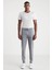 Açık Gri Merino Yün Activewear Şerit Detaylı Triko Pantolon 1