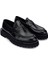 Erkek Hakiki Deri Siyah Loafer Ayakkabı 2