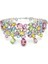 Kolye Gema Choker, Mixed Cuts, Multicolored, Rhodium Plated 1