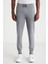 Açık Gri Merino Yün Activewear Şerit Detaylı Triko Pantolon 2