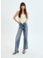 Açık Indigo Kadın Yüksek Bel Straight Denim Pantolon DT10030 1