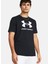 1382911-001-UA Sportstyle Ss Siyah Bisiklet Normal Baskılı Erkek T-Shirt 1