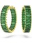 5658651 Swarovski Küpe Matrix:pe Hoop Baguette Earrings Green Gre/gos 1
