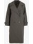 Koyu Haki Kadın Oversize Pardösü F4SL-TRC0412 1