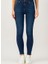Koyu Indigo Kadın Skinny Fit Denim Pantolon DT10890 3