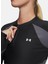 6003981-004-UA Hg Rib 1/4 Zip Siyah Fermuarlı Crop Parçalı Kadın T-Shirt 3