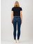 Koyu Indigo Kadın Skinny Fit Denim Pantolon DT10890 4