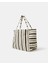 Çizgili Palmiye Nakışlı Omuz Çantası 3