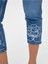 Paçası Ağaç Nakışlı Slim Fit Jean Caprı S25JCP001 5