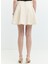 Ruffle Flare Fit Volanlı Piliseli Krem Etek 3