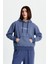 Mavi Retro Logolu Hoodie 1