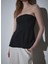 Siyah Leina Straplez Tensel Bluz 7
