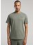 TM0083 344-EVER Essentials Basic Haki Regular Fit Düz Erkek T-Shirt 1