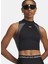 6003985-001-UA Hg Rib Tank Siyah Kadın Dar Atlet 1