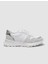 Beyaz-Gümüş Kadın Deri Sneaker 124656 1
