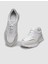 Beyaz-Gümüş Kadın Deri Sneaker 124656 4