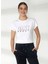 Bisiklet Yaka Düz Beyaz Kadın T-Shirt DP2P3174 1